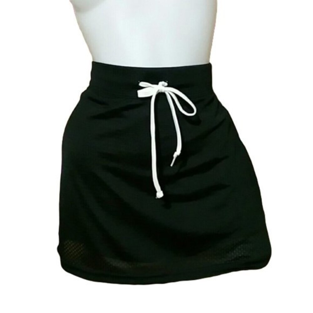 Vintage 90's Y2K No Boundaries Sporty Black &White Mesh Skort Juniors Size XL 15